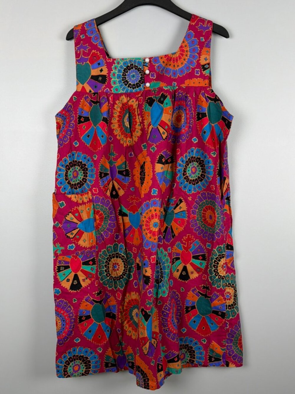 Bohemian Floral Dress Womens 3X Babydoll Mumu Coverup Beach Nightgown Travel